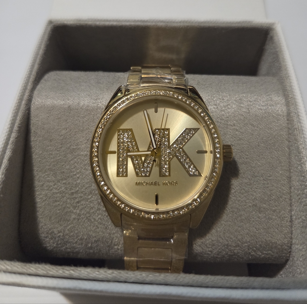 Michael Kors Gold Tone Watch with Sparkling Details